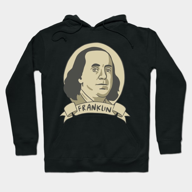 Ben Franklin Portrait Hoodie by isstgeschichte